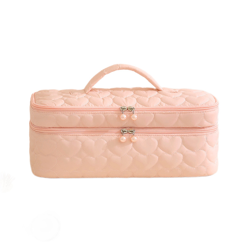 The new hair dryer storage bag is suitable for Dyson Leifen curling iron clamp double-layer handbag, pearl zipper, large-capacity travel hair care tool storage bag and portable bag for girls Application Scenario