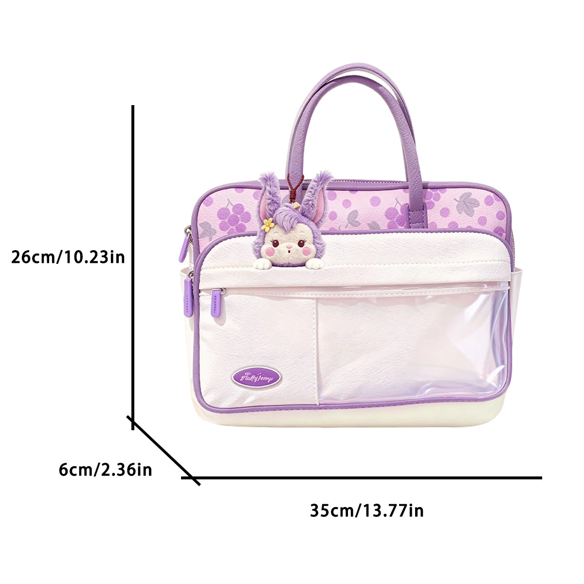 High appearance level, cute laptop bag, handbag, ipad tablet shockproof protective case, student portable storage bag, plush fabric doll pendant Item Picture