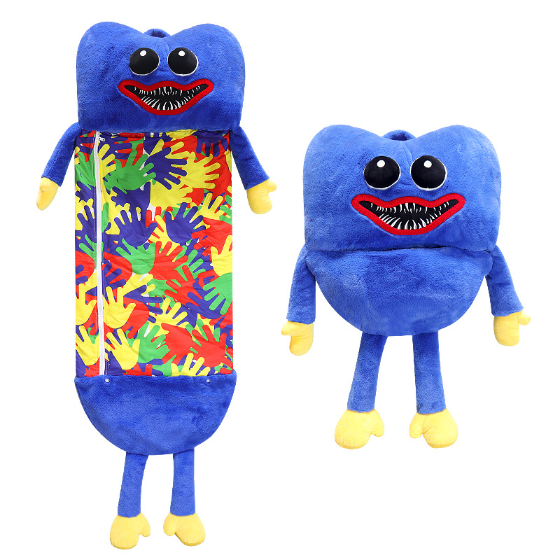 Bobby doll children's storage sleeping bag, cartoon plush toy, anti-kick sleeping bag, anti-kick quilt, multi-functional, detachable and washable Item Picture