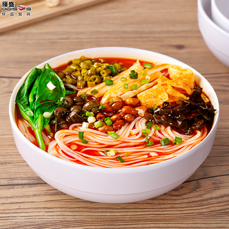 Restaurante coreano especial imitación porcelana mezcla tazón de arroz tazón de sopa tazón de cáñamo tazón de ramen comercial de metamina juego de vajilla de cerámica de uso diario Specification image