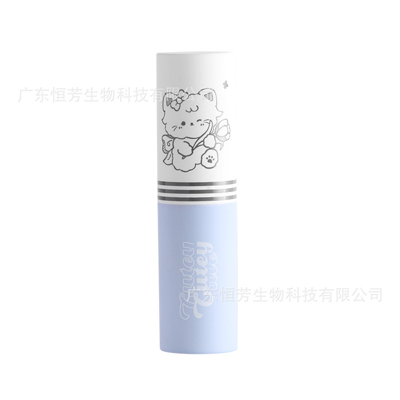 MANSLY's cute blue and white tube matte velvet lipstick makes the skin look fairer and more colored. The cream matte lip gloss is suitable for students and won't fade Item Picture