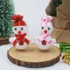Christmas foam snowman figurehead 8x6cm two-piece set, decorative items for shopping malls and hotels, Christmas decorations details Picture