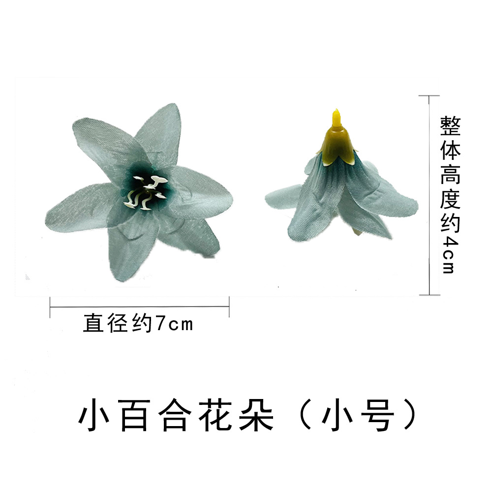 DIY simulated small lily and orchid flower heads, ethnic minority headwear, flower hairpin material package, souvenir accessories, office culture, simulated garden plants Application Scenario