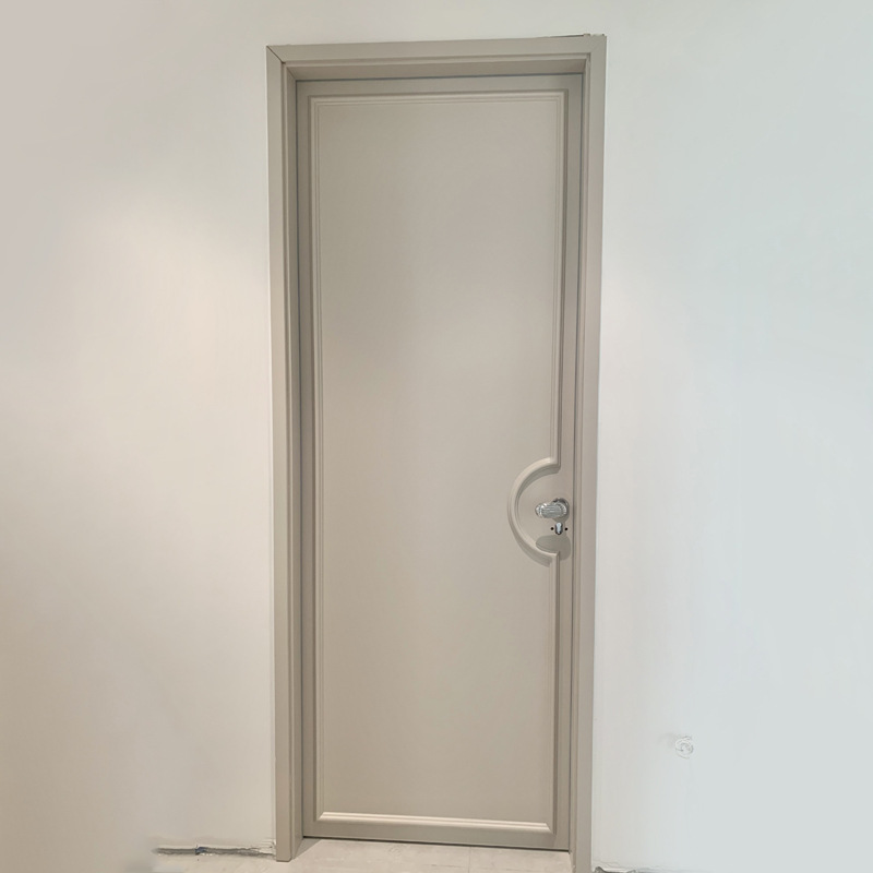 网红法式扣线房门可可蛋奶色实木隔音单开门尺寸定制家装建材门窗进户门