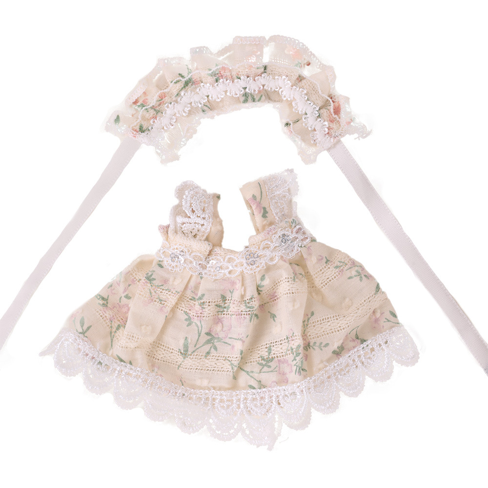 10cm baby dress, mini skirt, lace princess dress, two-piece set, doll clothes, accessories, creative and fashionable clothing Item Picture