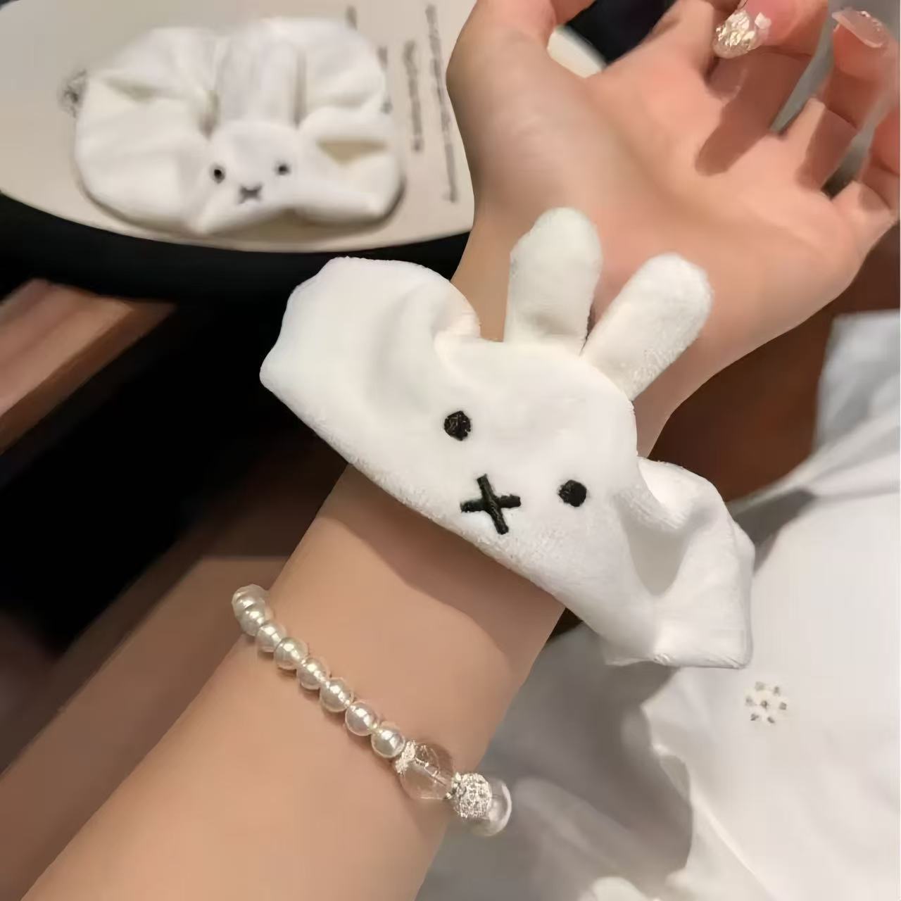 米菲兔大肠发圈秋冬新款简约百搭少女心扎马尾丸子头发饰品