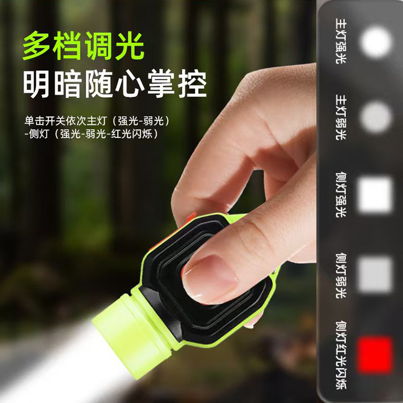 The COBXTE portable flashlight mini clipper is a high-brightness red light warning lighting fixture for outdoor use at night, featuring a incandescent miniature bulb Application Scenario