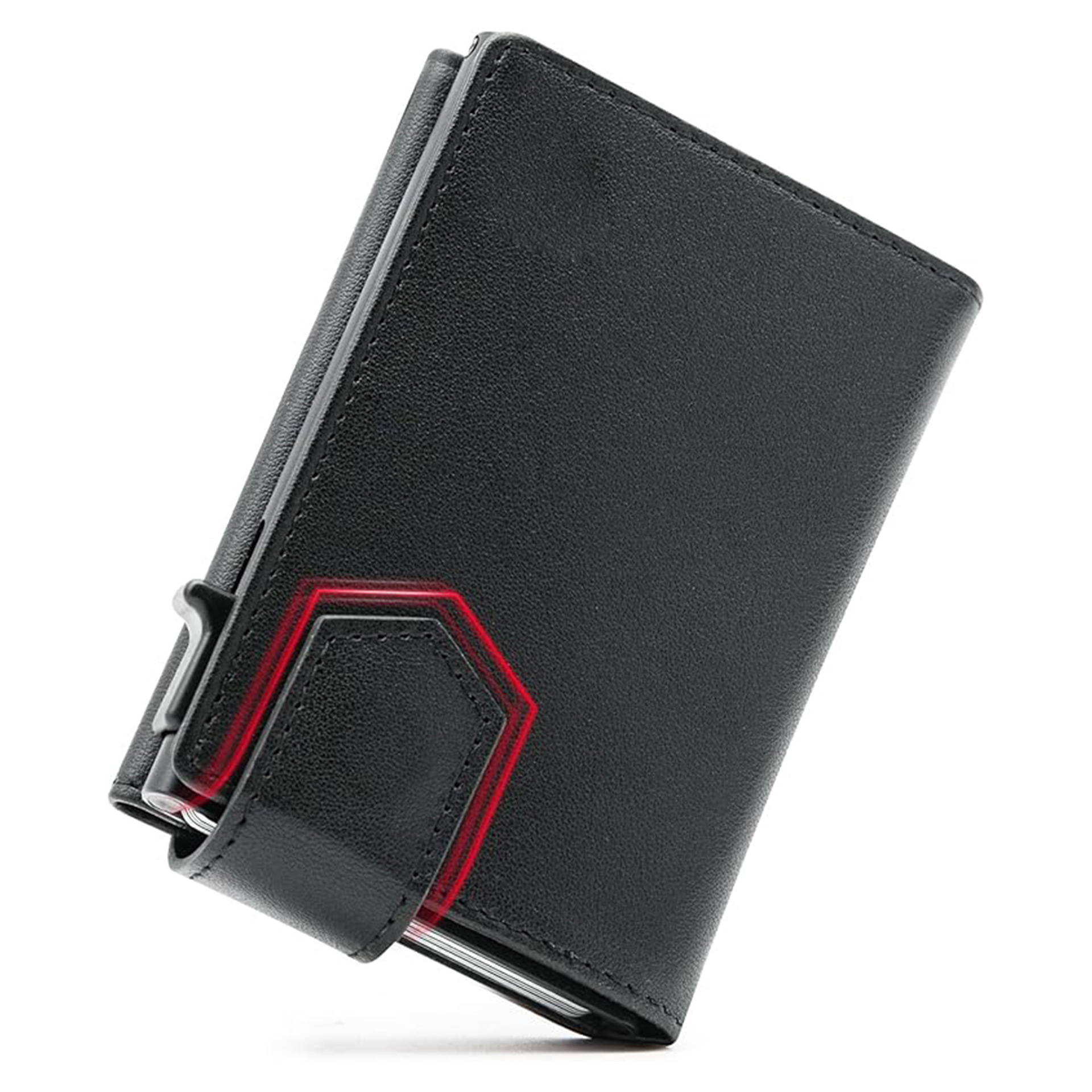 Amazon creative metal card bag hombre multifuncional RFID antimagnético billetera cuero portatil card clip accesorios digitales Application Scenario
