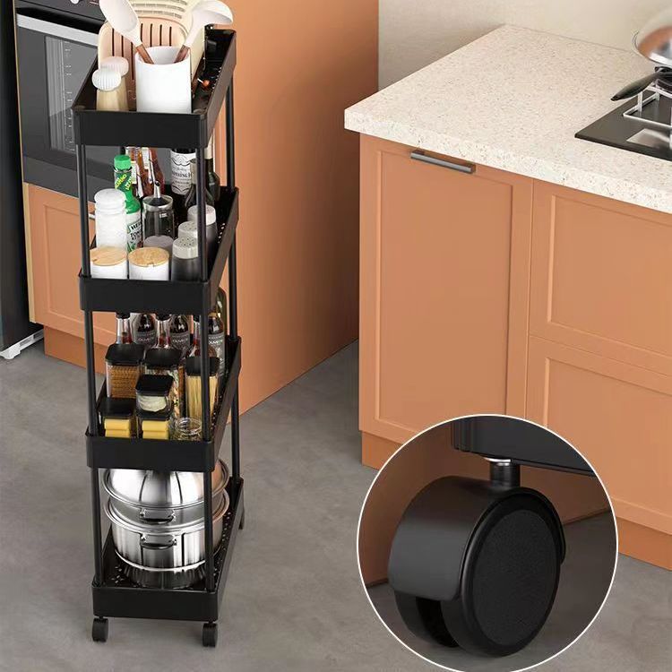 Multi-Functional Kitchen And Bathroom Storage Rack, Trolley, Mobile Storage Rack, Multi-Layer Storage Desk, Simple Home Decoration Furniture Specification drawing