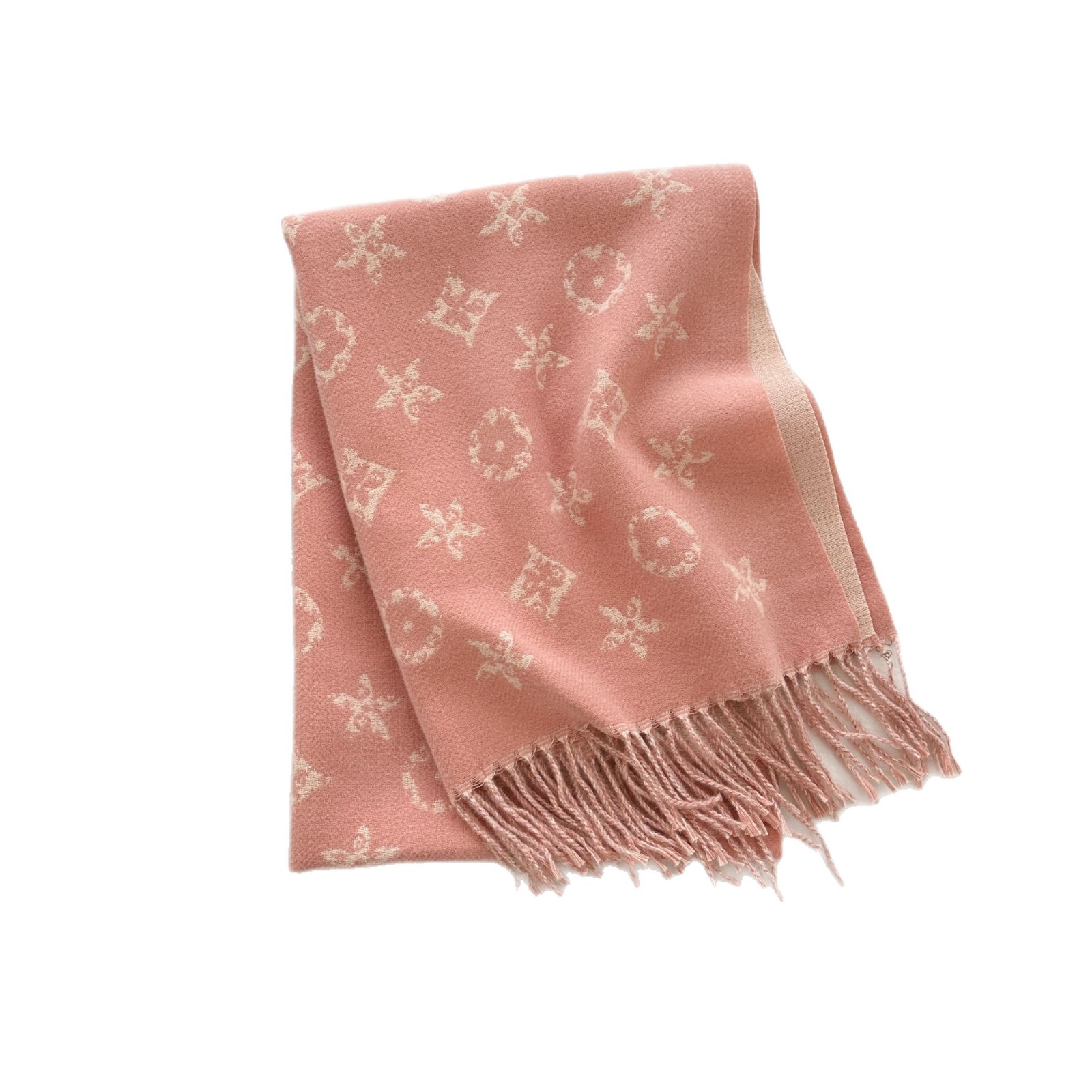 The 2025 new British style high-end double-sided jacquard long scarf for women's winter thickened and warm tassel shawl is a dual-purpose clothing accessory Item Picture