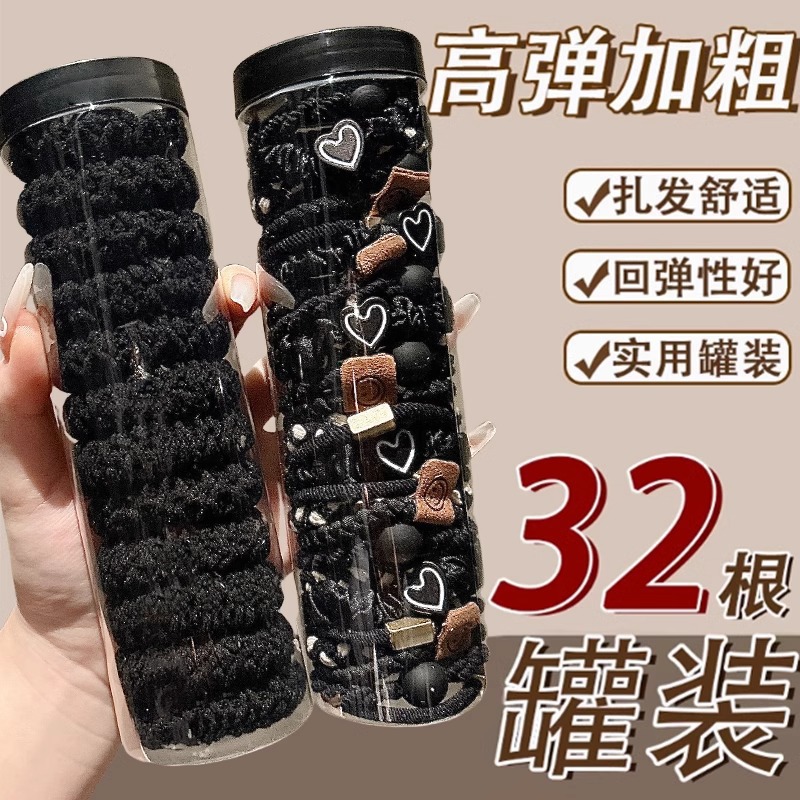 High-elasticity thick hair band, durable hair tie for women, no scalp constricting, ponytail hair tie rubber band, new hair accessory and headwear Application Scenario