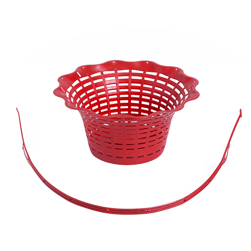 Qingming artificial flower plastic hand-held flower baskets, flower POTS, garden decoration, rattan woven flower vases, sacrificial garden plastic flower baskets, flower POTS, handicrafts, gifts, plastic handicrafts Item Picture