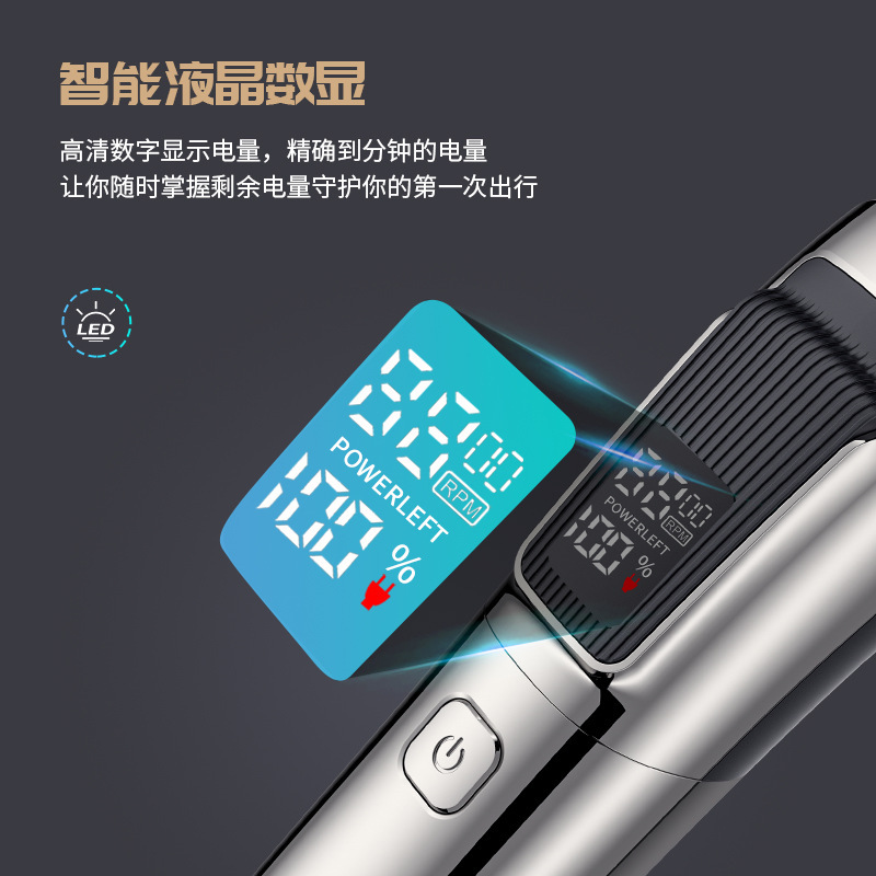 Cross-border electric hair clipper set, full-body washable multi-functional charging men's razor, household hair clipper, refreshing and portable Application Scenario
