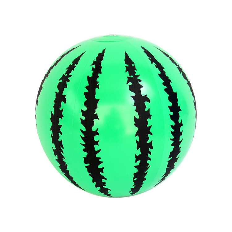 Hongyu Foreign Trade wholesale striped faux leather water balls, green inflatable PVC beach balls, water play toys, office cultural atmosphere decoration supplies Item Picture