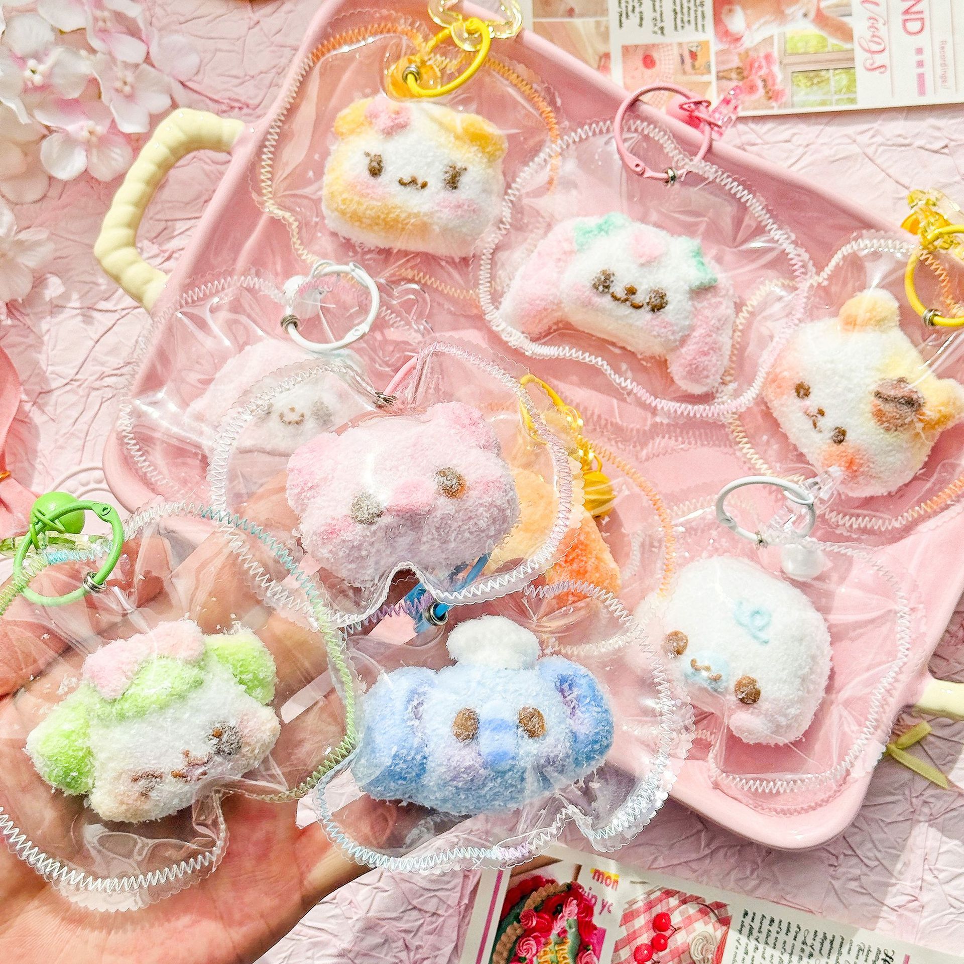 创意动物头食品级硅胶捏捏乐解压玩具网红爆款毛绒公仔挂件放松神器