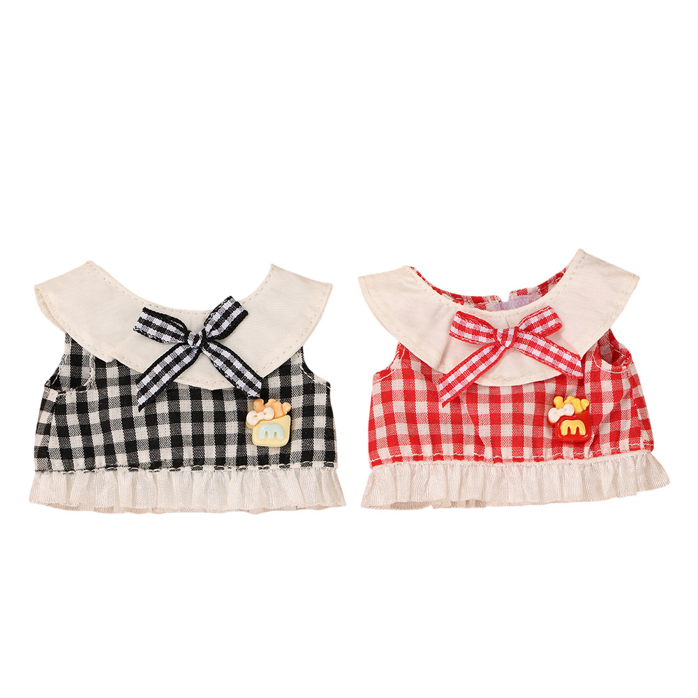 【 Only for Kids 】 The new checkered top and skirt accessories are perfect for long-legged kitty to dress up with kids Item Picture