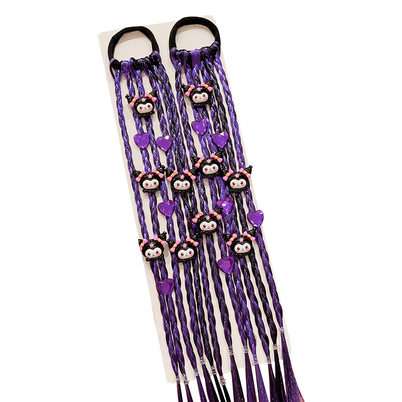 Kulomi wigs, braids, sweet and cool girls, boxing braids, braided hair ties, girls' ponytail hair ties, headwear Item Picture