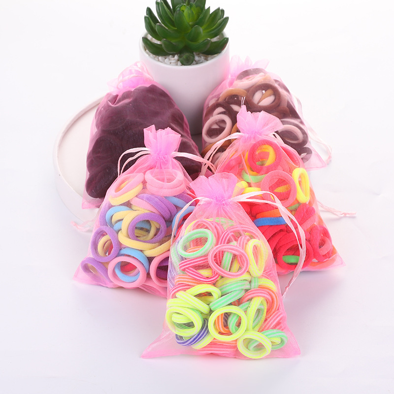 Factory wholesale cross-border hair ties, women's towel loops, seamless hair ties, no hair damage, no breakage, popular rubber bands, rubber and plastic natural rubber bands