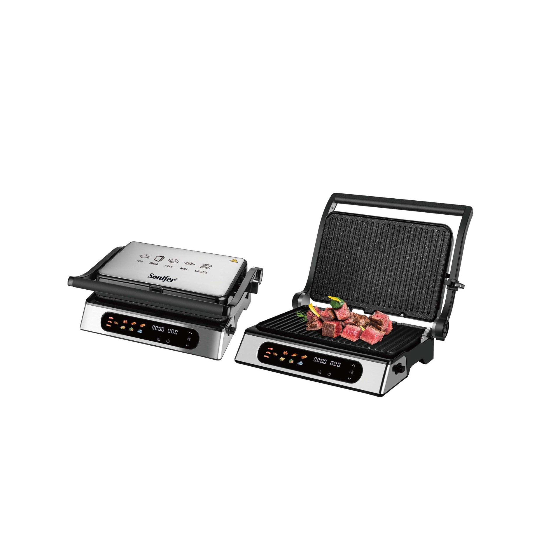 Sonifer Home Grill, portable non-stick plate electric grill, touch screen grilling machine SF-6181 Specification image