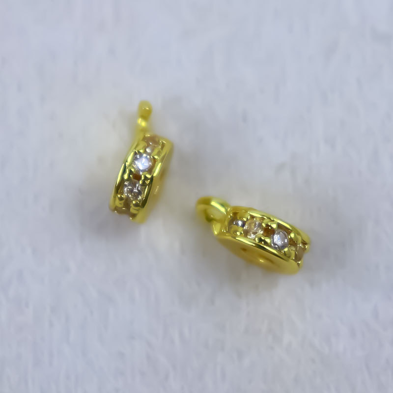 14K gold-plated and zircon beaded three-way bracelet accessory, color-preserving diy handcrafted pendant details Picture