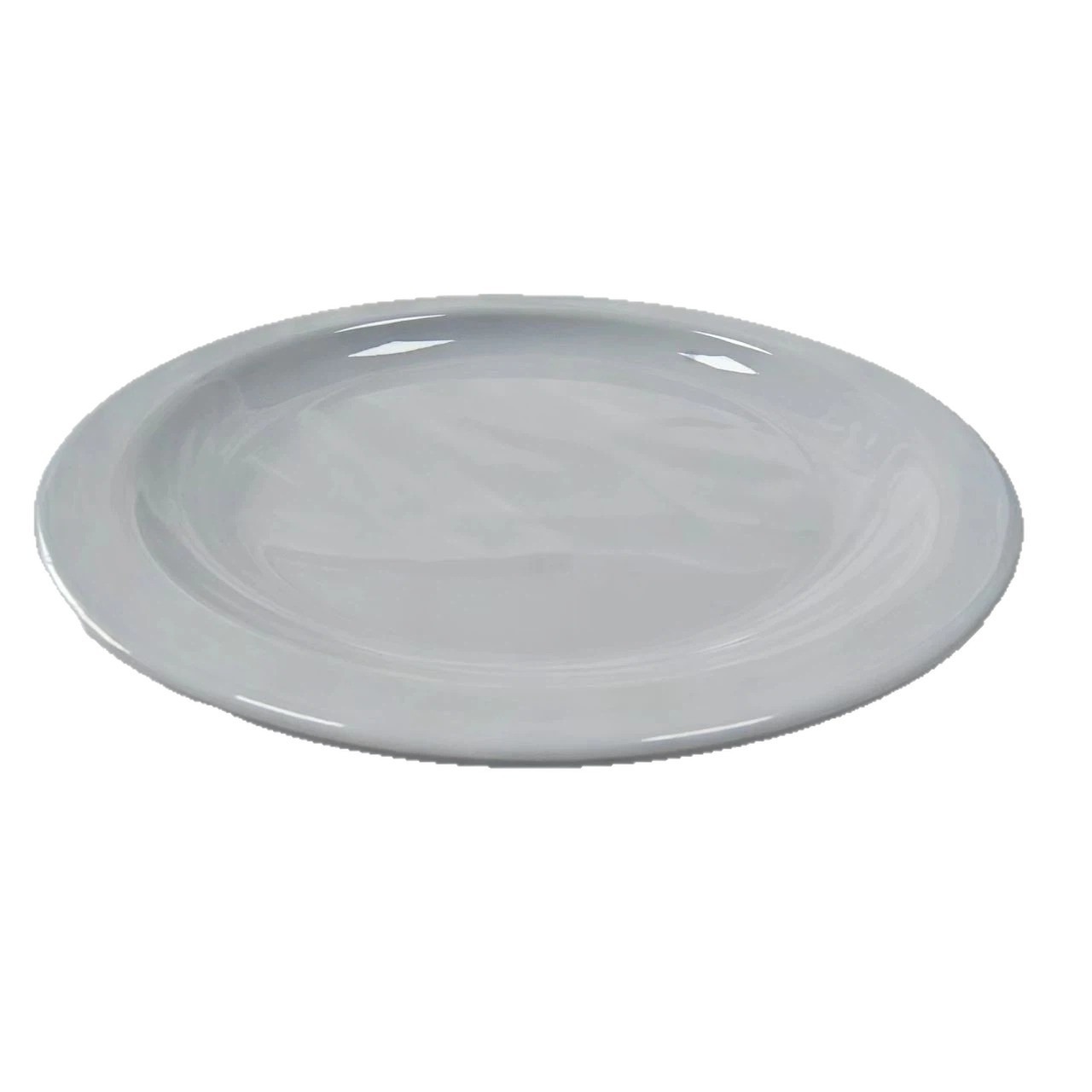 A light blue melamine circular concave plate, a simple and high-end Chinese and Japanese beef plate Item Picture