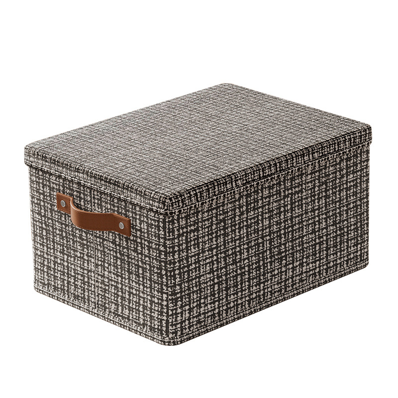 Non-woven fabric foldable quilt storage box, household wardrobe, layered storage basket, organizing box, dust-proof storage Item Picture