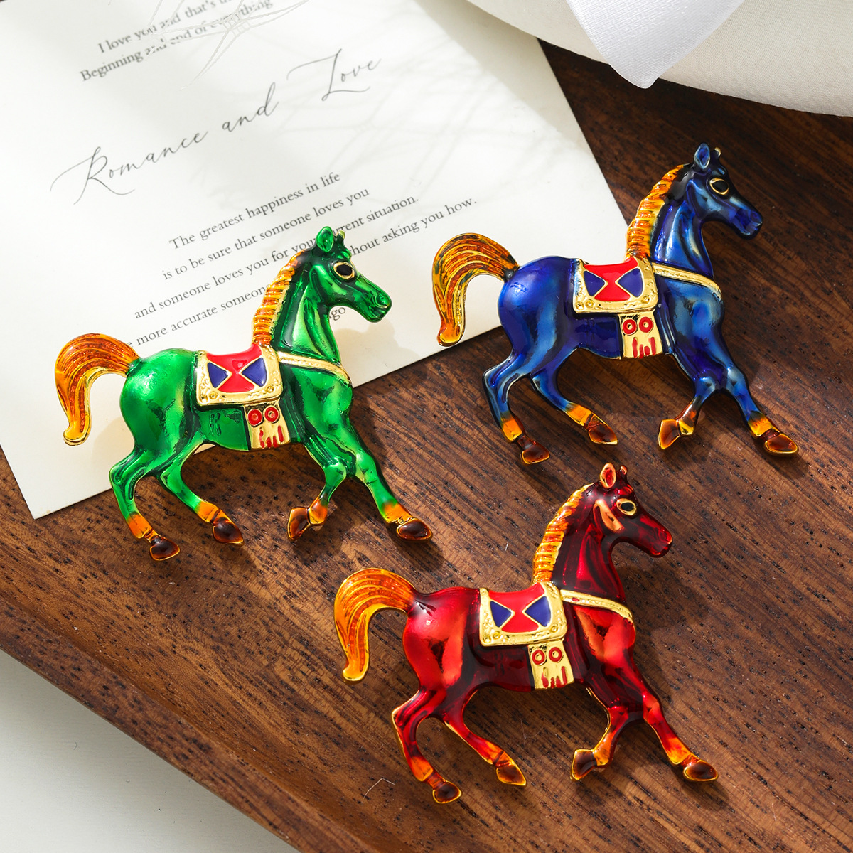 复古十二生肖吉祥动物胸针女款高档合金滴油斑马胸花男士配饰工艺品礼品装饰摆件