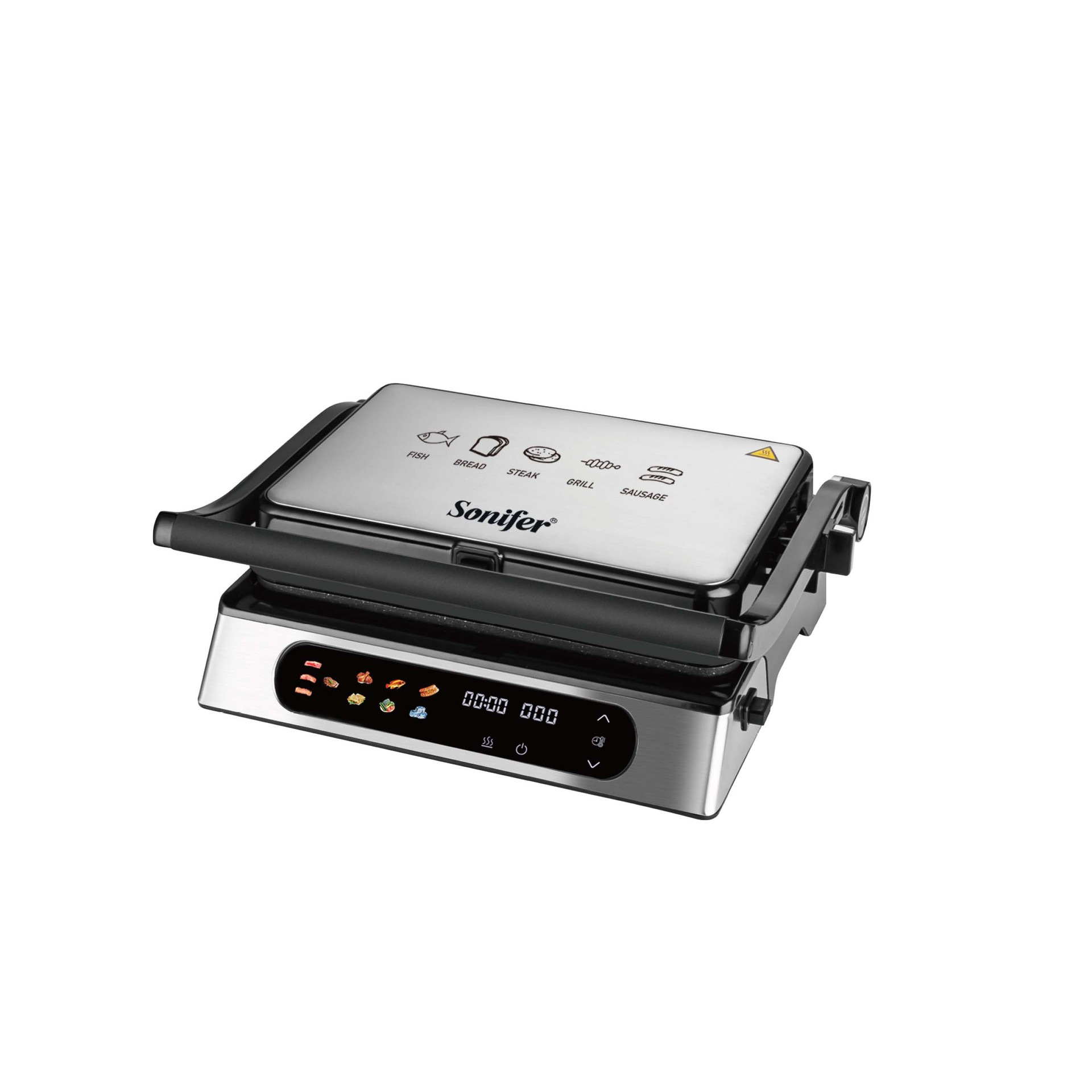 Sonifer Home Grill, portable non-stick plate electric grill, touch screen grilling machine SF-6181 details Picture