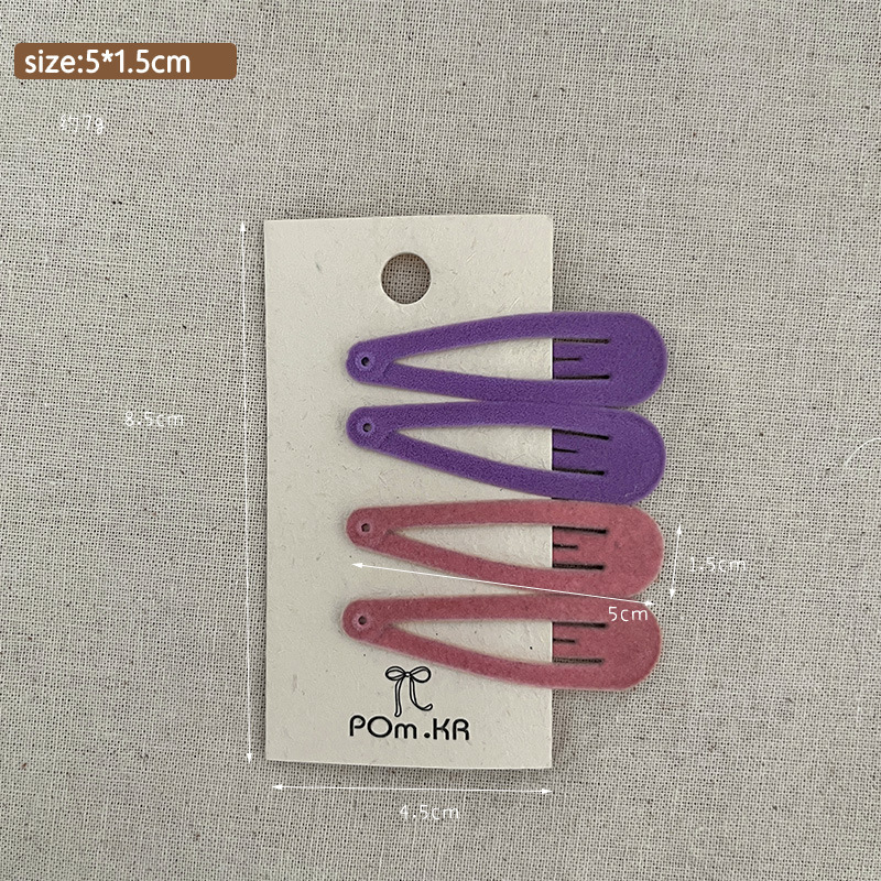 Colorful water drop velvet clips, a versatile and sweet hair clip for girls, a fresh and retro style wholesale women's hair accessory Item Picture