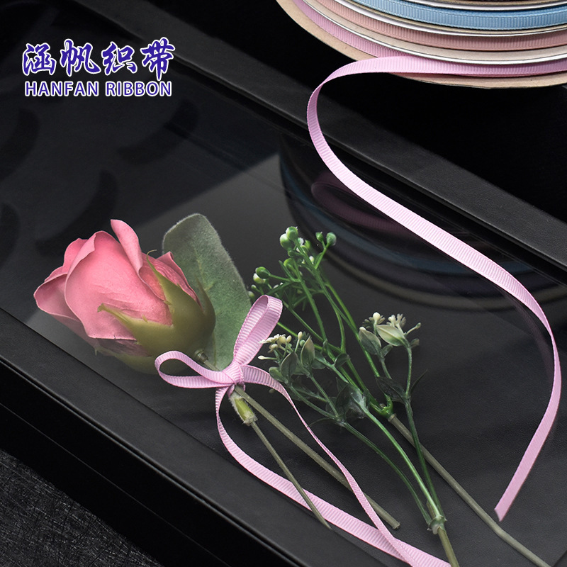 Hanfan webbing 0.6cm threaded ribbon clothing accessories DIY bow accessories Scarf Silk scarf Sun-protective clothing sash Specification image