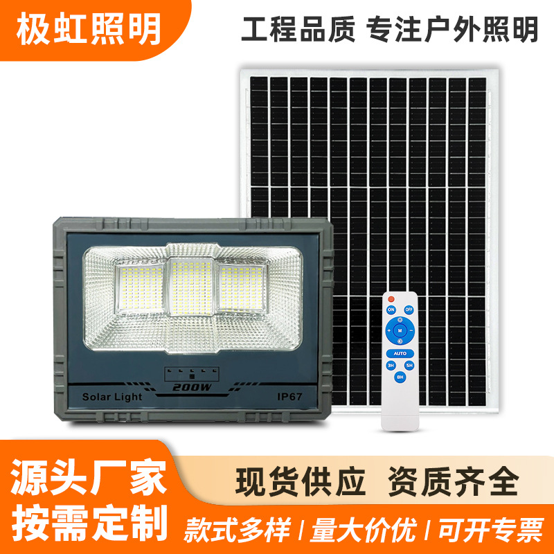 跨境太阳能投光灯防水耐高温户外庭院超亮LED太阳能灯室内外照明灯具