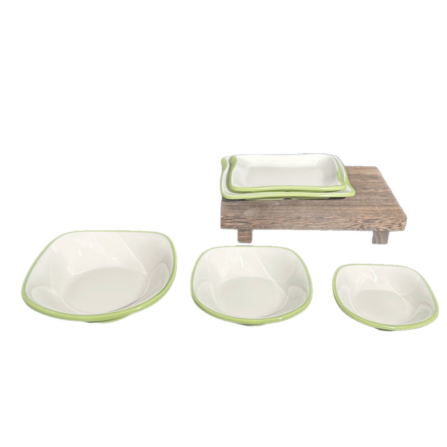 Melamine multi-color matching tableware set, hot pot, barbecue sauce bowls and plates, beef and mutton plates, daily necessities Item Picture