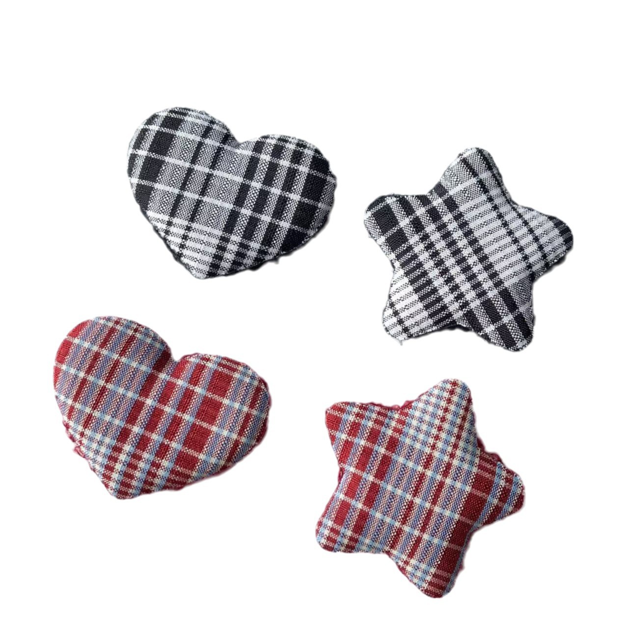 酒红格子爱心五角星超声波压花发夹手机壳鞋花围巾帽子服装辅料家纺居家布艺布艺工艺品辅料配件