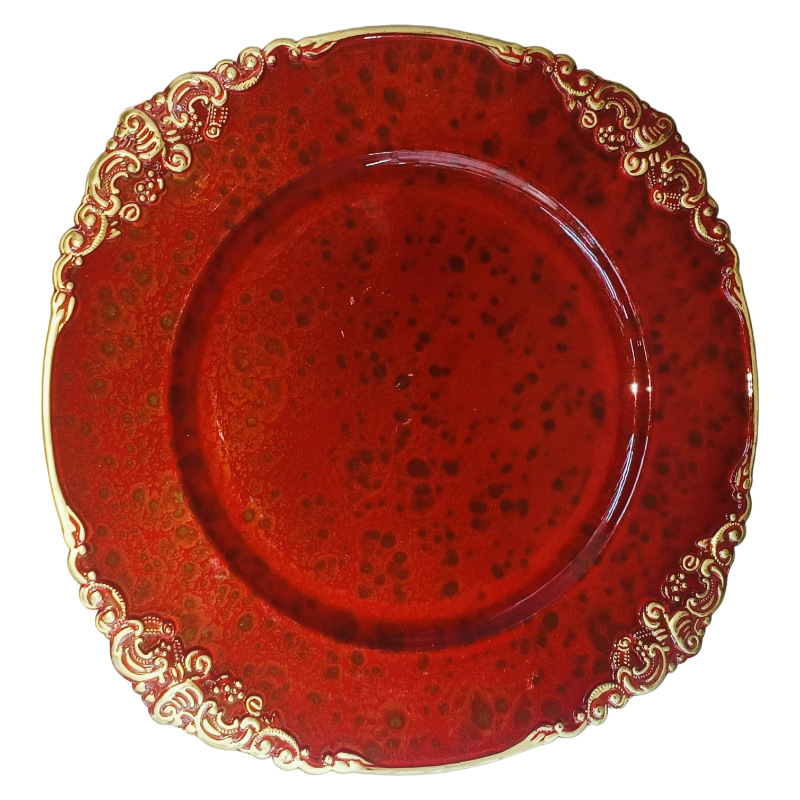 Customized melamine retro-style PP plastic tableware, hotel commercial plates, handicrafts and gifts from an export-oriented factory Specification image
