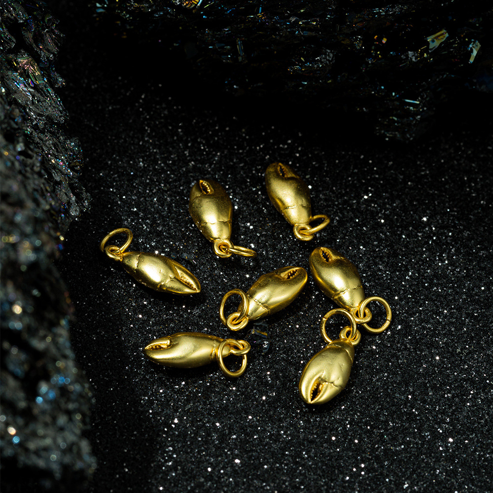 古法沙金端午节手链项链配件24k不掉色花生吊坠DIY饰品配饰批发