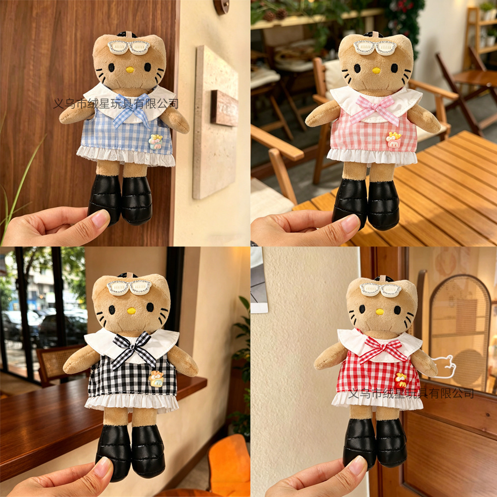 【 Only for Kids 】 The new checkered top and skirt accessories are perfect for long-legged kitty to dress up with kids Specification image