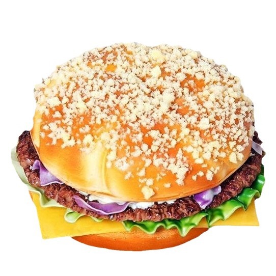 Beef hamburger model, home decoration, film and television props, window display, high-quality and low-priced food, frozen Western pastries Item Picture