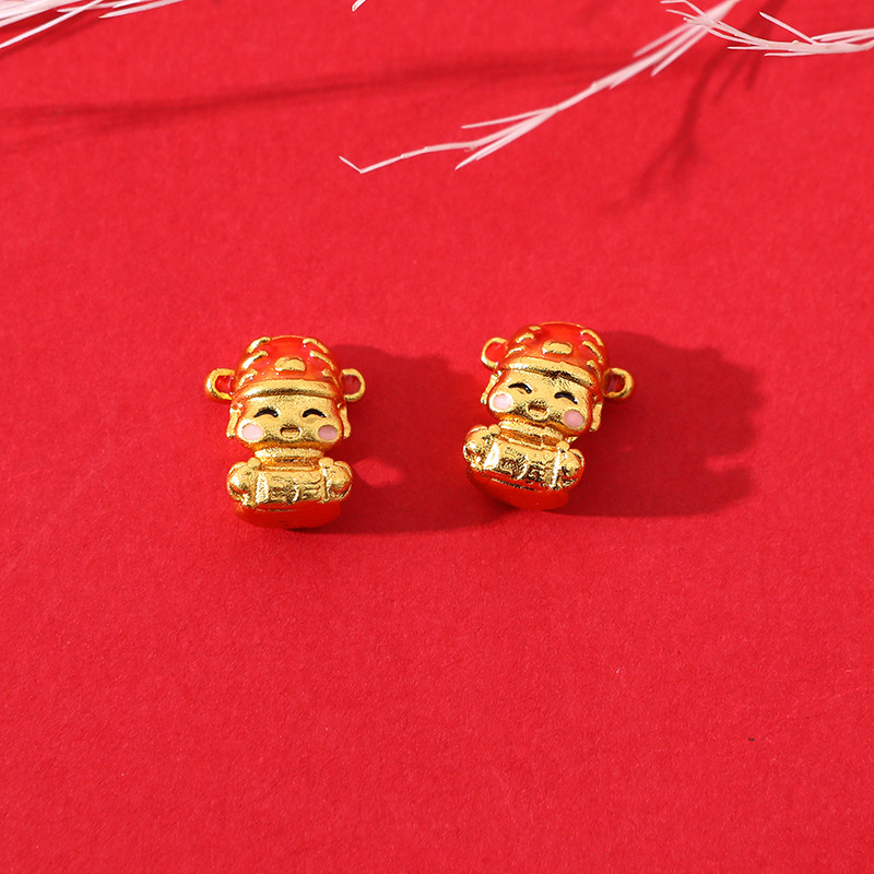 新款中式古法沙金珐琅钥匙扣手链项链吊坠DIY配件批发工艺品礼品动漫影视明星周边cosplay道具详情图3