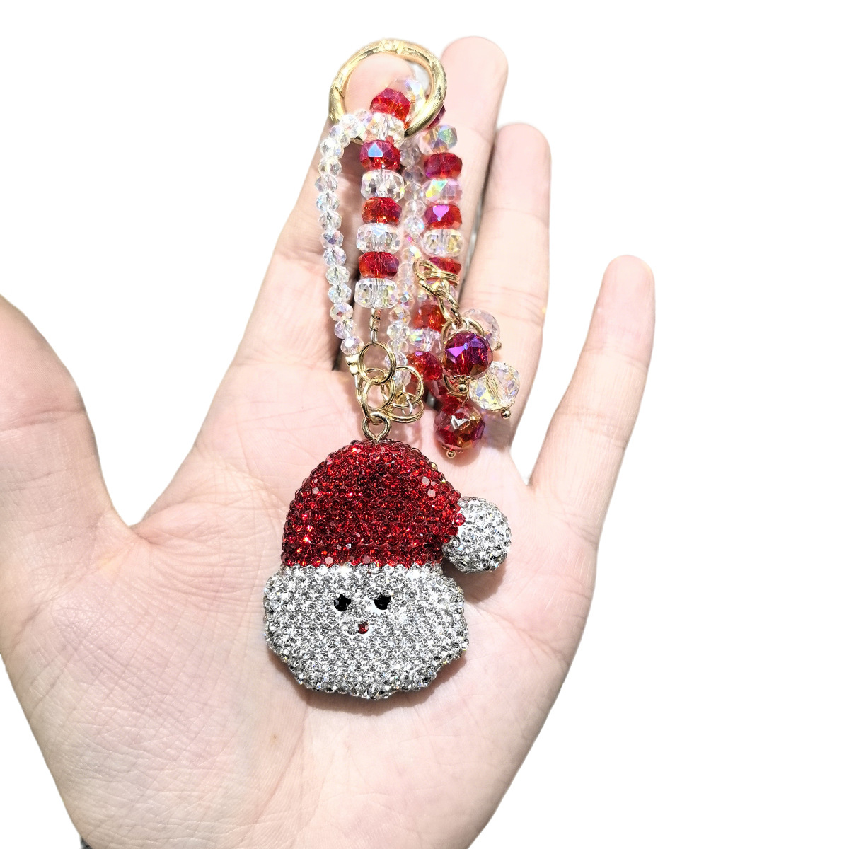Christmas, Year of the Horse New Year pendant: Simple diamond-encrusted keychain pendant, festive atmosphere, tree beaded, versatile Application Scenario