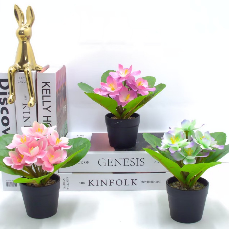 仿真花束十头百合香水百合小虎兰客厅装饰假花绢花塑料花宠物园艺盆栽