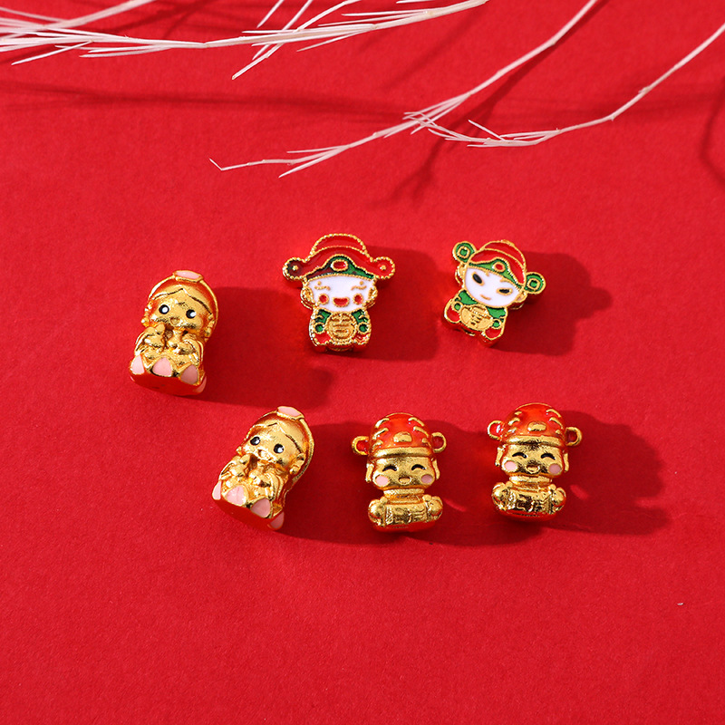 新款中式古法沙金珐琅钥匙扣手链项链吊坠DIY配件批发工艺品礼品动漫影视明星周边cosplay道具