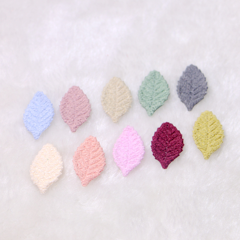 仿真树叶超声波压花毛线叶子DIY饰品服饰儿童打底裤鞋帽辅料配件