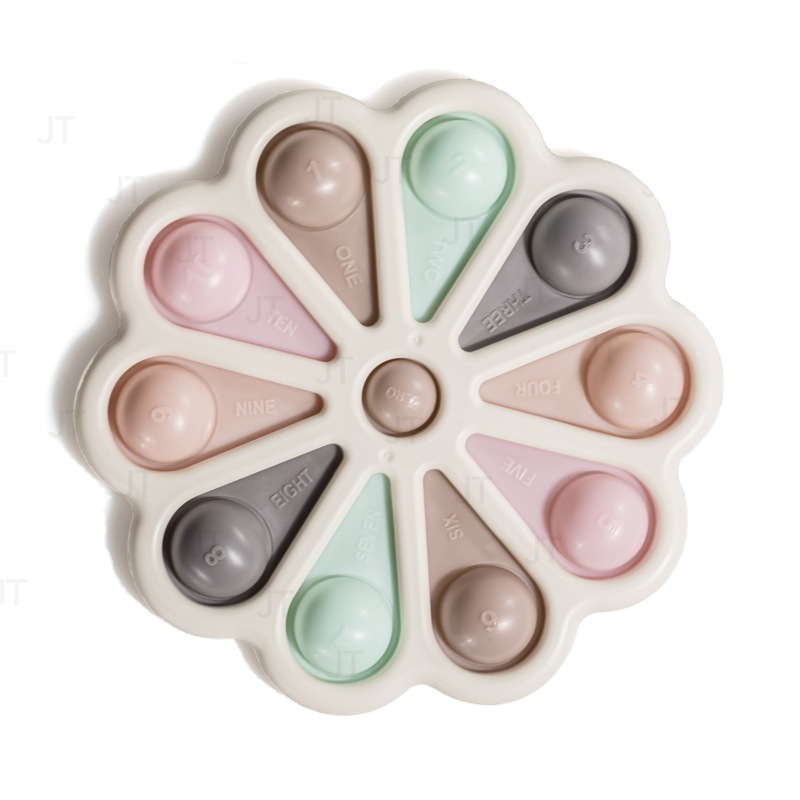 Cross-border best-selling infant and toddler finger bubble Fun Rat Extermination pioneer hand-grabbed and pressed cognitive number shape multi-hole educational toy Item Picture