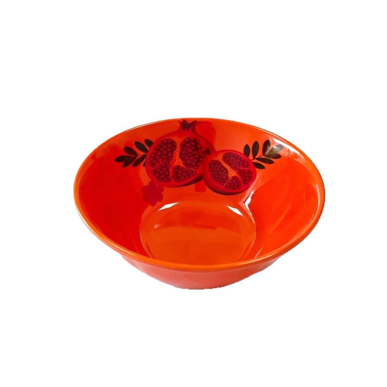 Orange-red melamine 7-inch pomegranate-patterned rice bowl, soup bowl, commercial round seasoning bowl for hot pot Application Scenario
