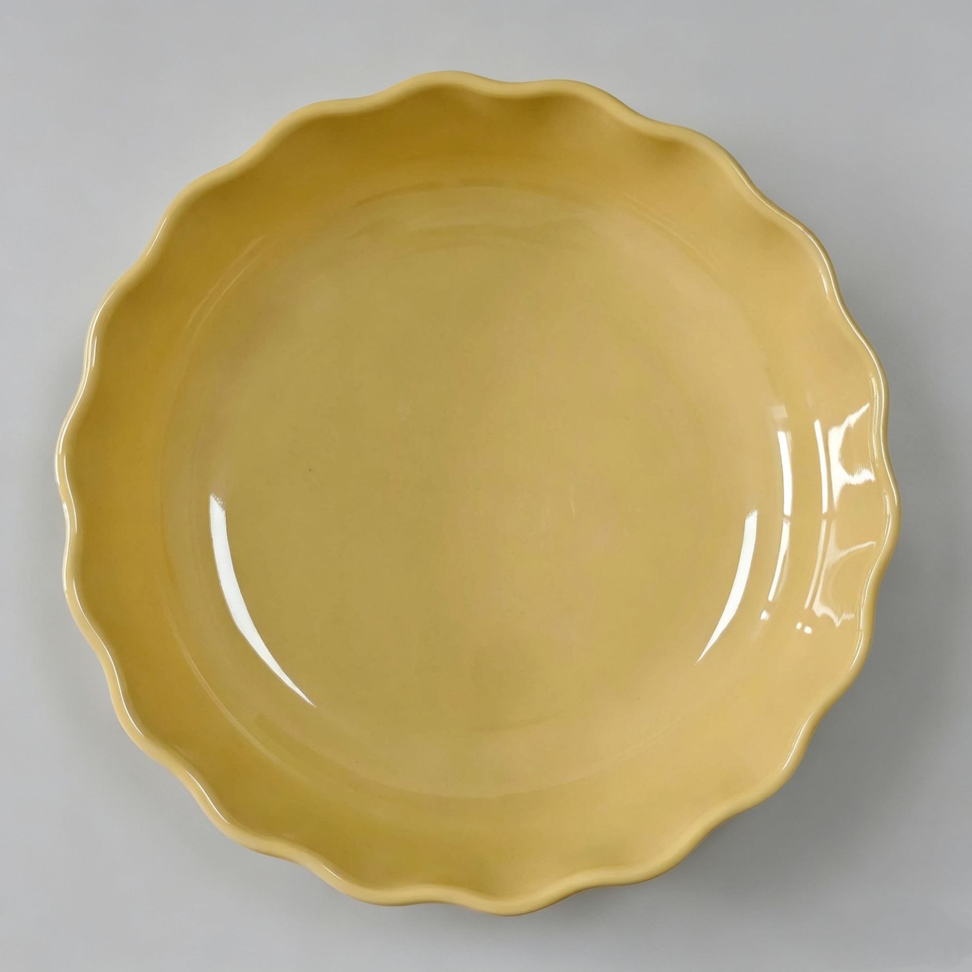 Melamine glossy yellow petal edge drop imitation porcelain plate, restaurant decoration and embellishment plate, daily necessities tableware details Picture
