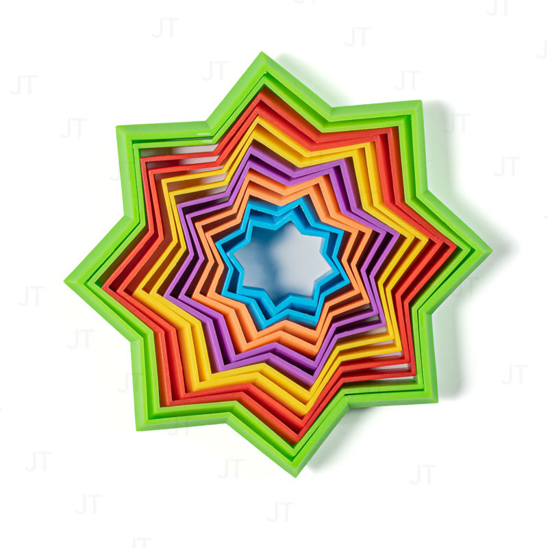 New 3D stereoscopic Magic Star octagonal fluid spiral children's educational Magic Star ice cream mold kitchenware Item Picture