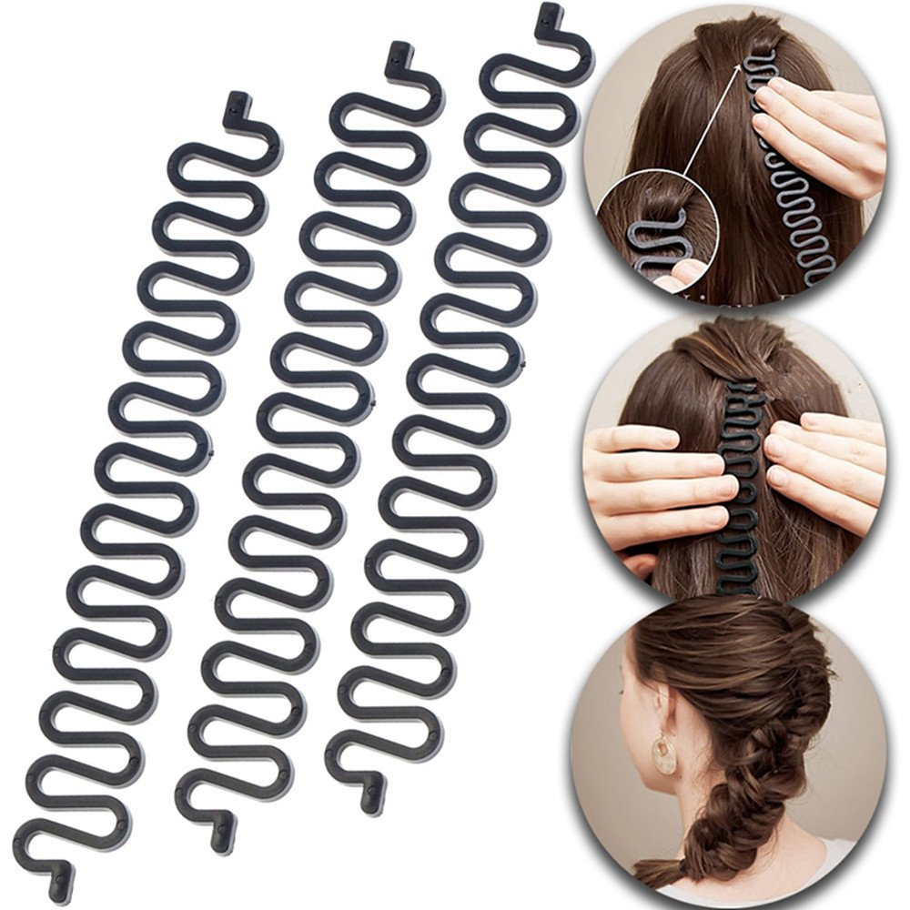 Amazon braiding tool, a must-have for updo, fishbone braid accessory, styling tool, braided hair, long hair curl, and beauty tool details Picture