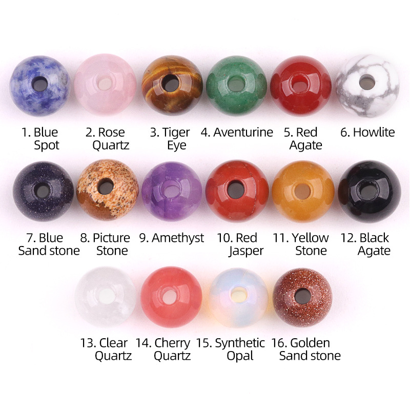 2197 large-hole crystal agate loose beads, 12mm large-hole DIY clothing accessories, educational and educational beading toys details Picture