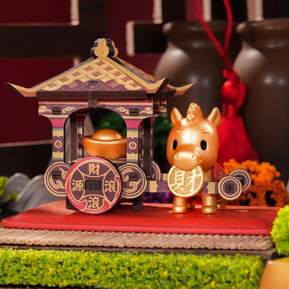 镇澜宫2026年马年新款运富马金属摆件运财马摆件木马摇马玩具