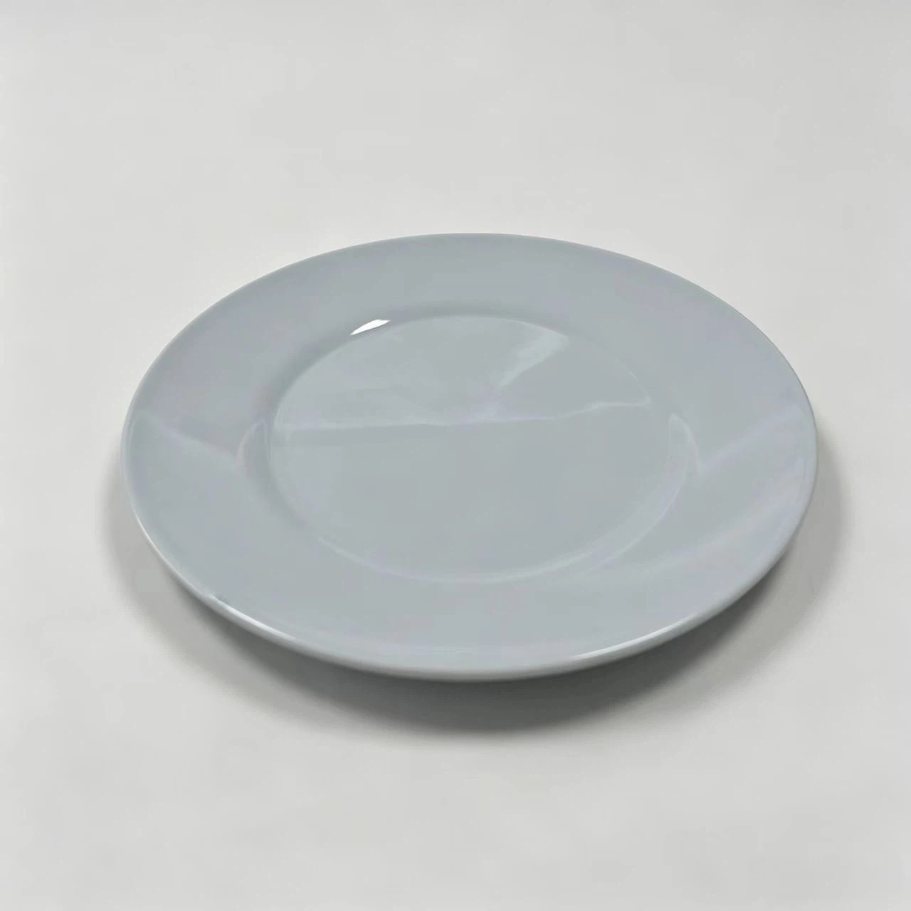 Melamine light blue round plate, Western plate, commercial shallow plate, plastic plate, 18cm Specification image